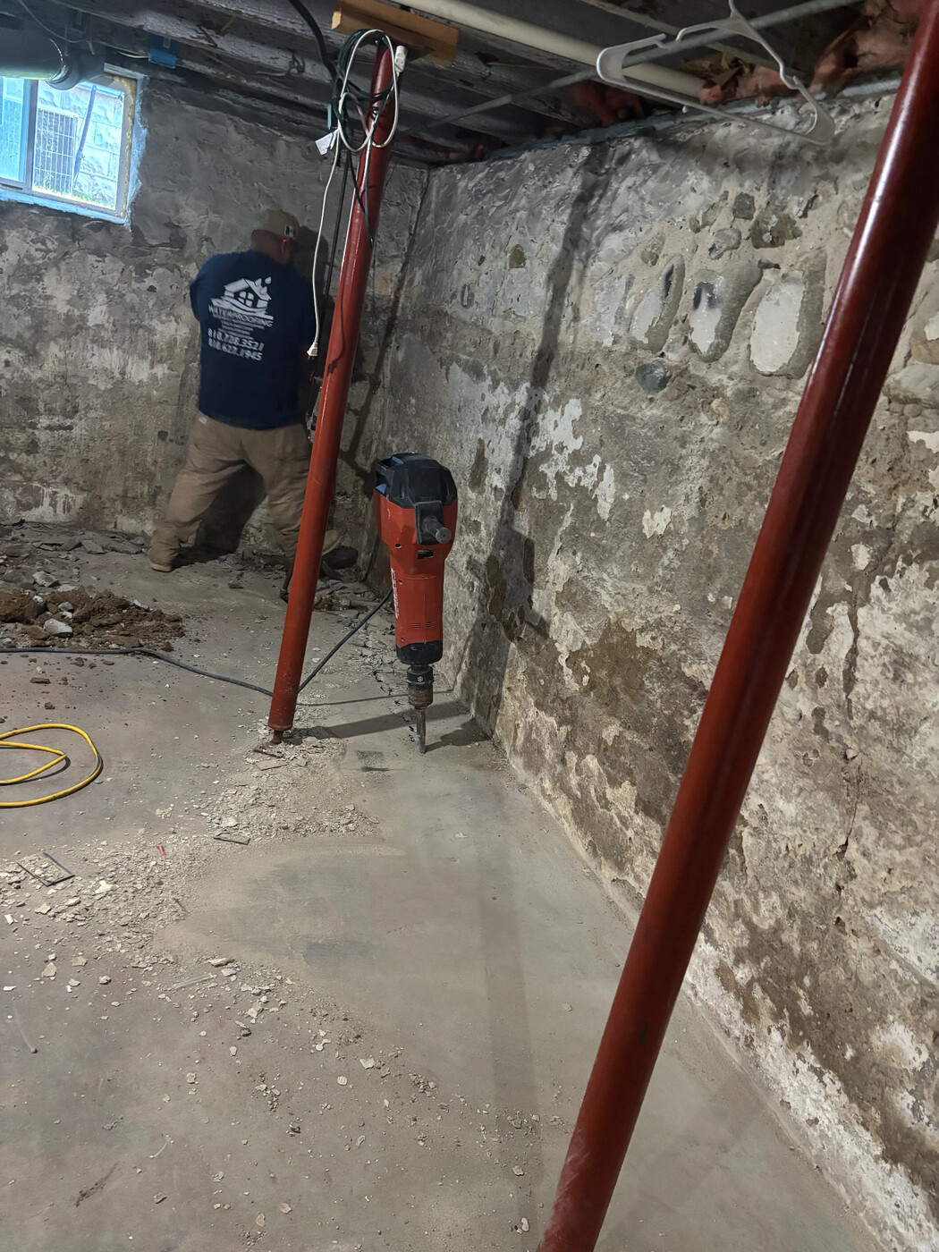 Interior trench demolition